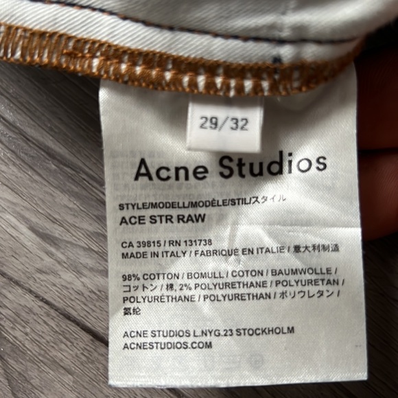 Acne Studio Jeans Dark Blue - Picture 3 of 3